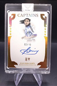 Juan Pablo Sorin - 2022 Fansmall Argentina Soccer Gold /10 Auto on Card