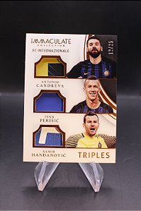 Candreva|Perisic|Handanovic - 2017 Panini Immaculate Triples Memorabilia /25 Inter