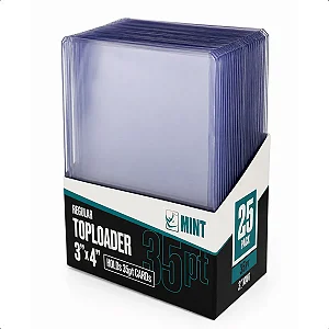 Toploader Mint 3x4" - Packs com 25 ou 10 unidades - 35pt, 55pt, 75pt, 100pt, 130pt