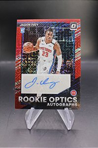 Jaden Ivey - 2022-23 Panini Donruss Optic Rookie Optics Auto Red Mojo Pistons