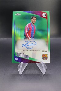 Romario 2025-26 Topps Chrome UEFA Legends Auto Green /99 Barcelona