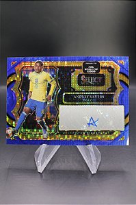 Andrey Santos - 2026 Panini Select World Cup Few Signatures Blue Pulsar Auto Brasil Vasco