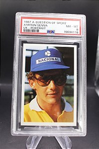 Ayrton Senna - 1987 A Question Of Sport UK Portrait F1 Rookie PSA 8