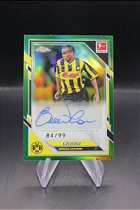 Ewerthon - 2025-26 Topps Chrome Bundesliga Auto Green Refractor /99 Dortmund