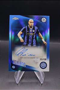 Adriano - 2025-26 Topps Chrome UEFA Blue Auto /150 Inter Milan