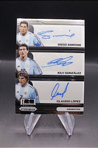 Claudio Lopez|Diego Simeone|Kily Gonzalez - 2026 Prizm World Cup Trio Signatures Argentina
