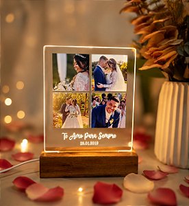 Luminária Fotos dia dos Namorados- Personalize