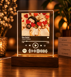 Luminária Spotify - Personalize