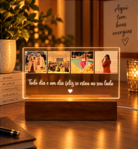 Luminária Grade de fotos - Personalize