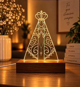 Luminária Desenho Nossa Senhora Aparecida - Personalize