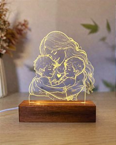 Luminária Desenho dia das mães- Personalize