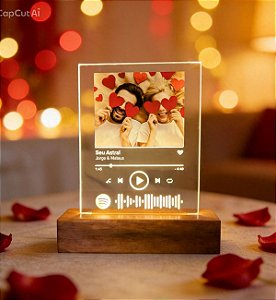 Luminária Spotify dia das mães - Personalize