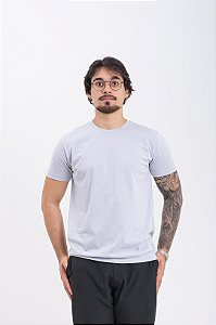 Camiseta Básica Masculina 100% Algodão Cinza Claro Essencial Pataloo