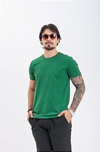 Camiseta Básica Masculina 100% Algodão Verde Essencial Pataloo