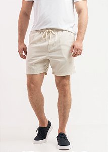 Bermuda de Linho Masculina Slim Pataloo com Elástico e Cordão - Viscose Premium