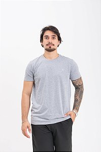 Camiseta Básica Masculina 100% Algodão Cinza Claro Mescla Essencial Pataloo