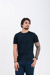 Camiseta Tech Masculina Preta Não Desbota Elastano Pataloo