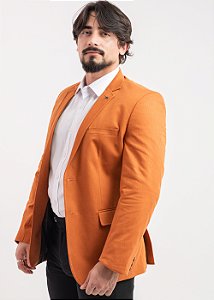 Blazer Masculino Sarja Premium Slim Fit com Elastano Terra Cota Pataloo
