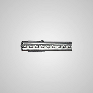 Prendedor de Gravata Rail Prateado Geométrico Pataloo