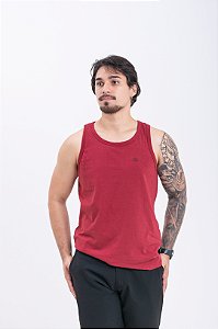 Regata Masculina Slim Algodão com Elastano Bordô Vinho Pataloo