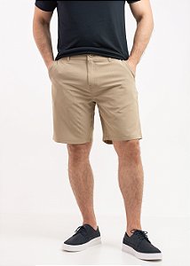 Bermuda Alfaiataria Masculina Tech Neoprene Bege Pataloo