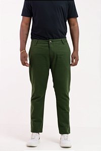 Calça Alfaiataria Masculina Verde 100% Algodão Premium Modelagem Confort Pataloo