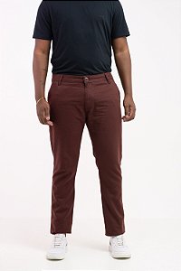Calça Alfaiataria Masculina Bordô 100% Algodão Premium Modelagem Confort Pataloo
