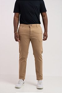 Calça Alfaiataria Masculina Barbara Caqui com Elastano (Lycra) Pataloo