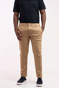 Calça Alfaiataria Masculina Pataloo Slim Fit Barbara Bege