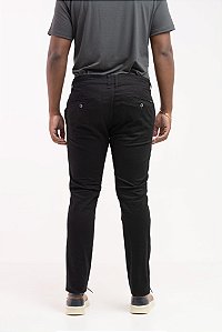Calça Alfaiataria Masculina Pataloo Slim Fit Haiti Preta Ajustável