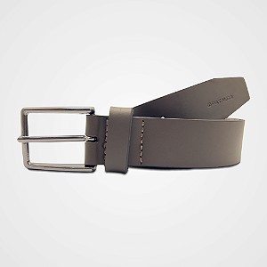 Cinto Social Couro Legítimo Marrom Fosco 30mm Fivela Grafite Escovado Pataloo
