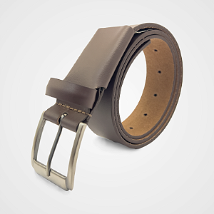 Cinto Comfort Couro Legítimo Café 40mm Elástico Interno Pataloo