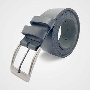 Cinto Casual Couro Legítimo Preto 40mm Passante Duplo Pataloo