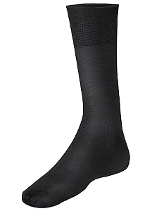 Par de Meias Social Masculina Meianyl Cano Longo Microfibra Preta