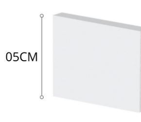 Rodapé de poliestireno liso  branco 5cm x 10mm x 2,40m