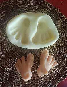 Molde de silicone Artesanal - pés gnomo G