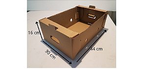 CX P/ FRUTAS E VERDURAS - 44X30X16 - - FARDO C/ 05 UND.