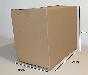 Caixa de Papelão para Mudança 60x40x50 - Parda - 5 Uind