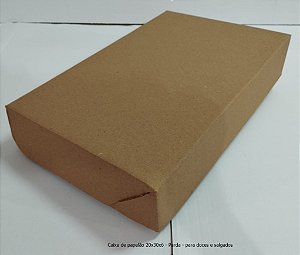 Caixa para Doces, Salgados e Empadões - Parda 20x30x6 - 10 Unidade