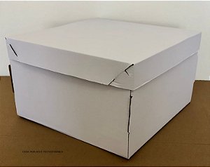 CAIXA PARA BOLO - 35X35X20 - BRANCO -  FARDO C/ 5 UND.