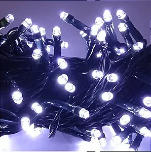 Pisca de LED Branco Frio Fixo Fio Transparente 10M