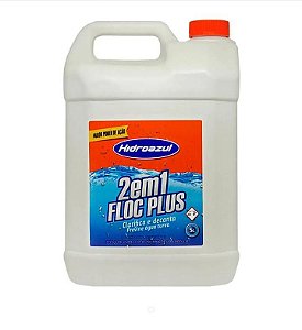 FLOC PLUS 2 EM 1 HIDROAZUL 5 LITROS// CLARIFICANTE E DECANTADOR