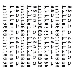 192 Ganchos Preto para Painel de Ferramentas