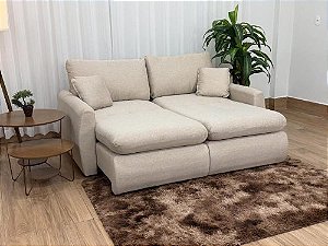 Sofá Cama Retrátil Reclinável Amaranto 2.30m Mod.100 – Bege Linho