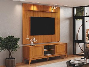 Rack King com Painel Avant 75″ – Cedro