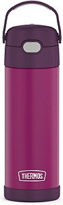 Garrafa Térmica Thermos C/ Alça 470ml - Cores Lisas (Púrpura)