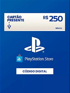 R$250 PlayStation Store - Cartão Presente Digital [Exclusivo Brasil]