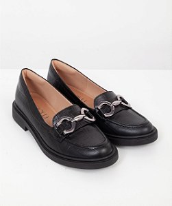 Mocassim Ciclos - Croco Preto