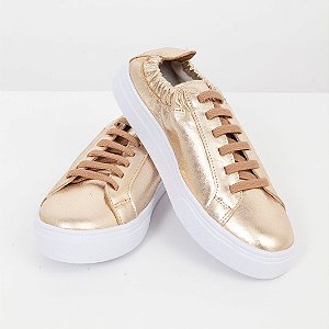 Tênis Flex- dourado