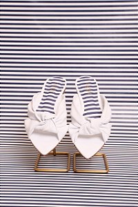 Rasteira Leila Navy branca